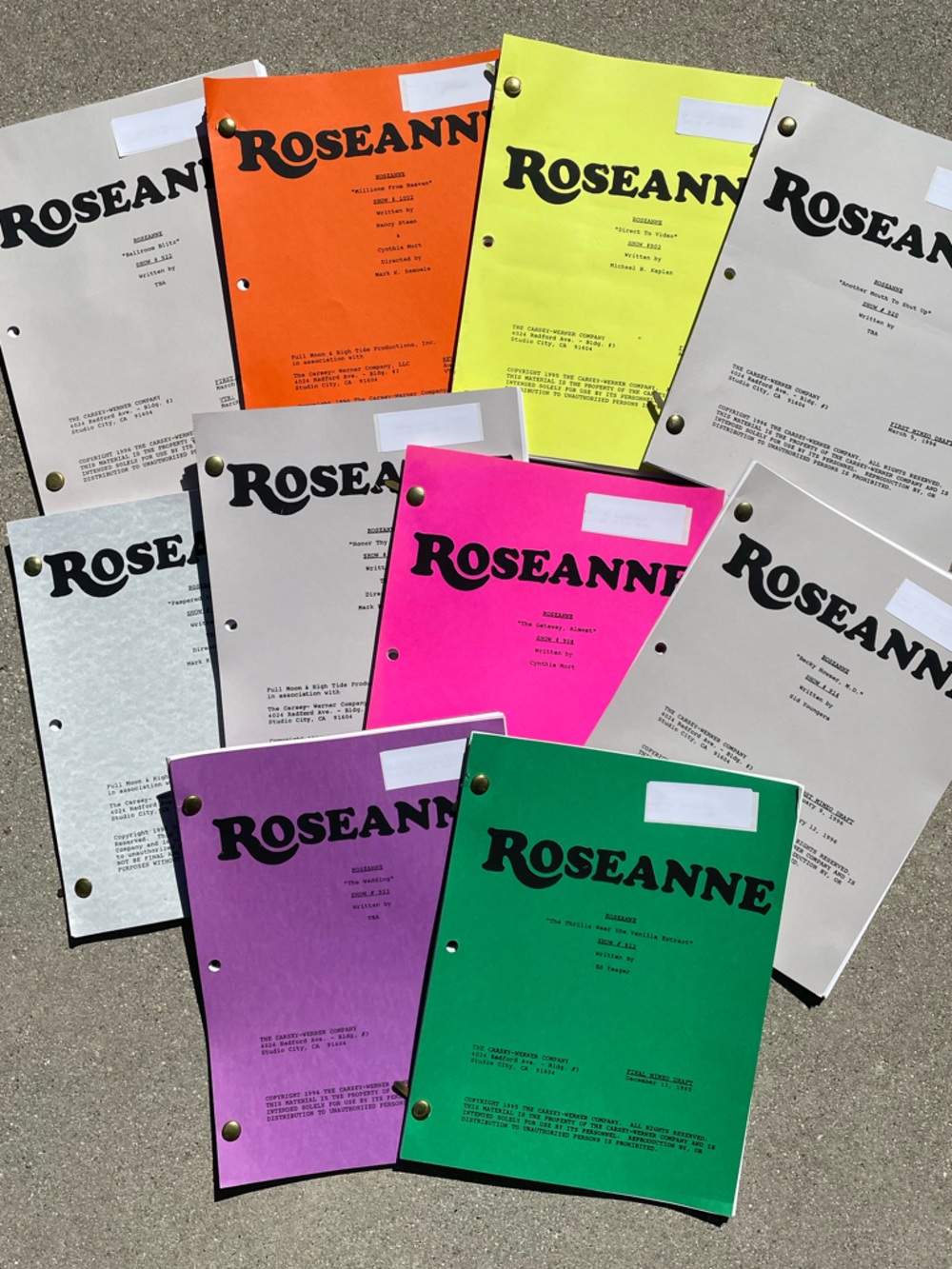 *10* Roseanne TV Series Original Production Used Scripts 1995-96 BULK DEAL!!